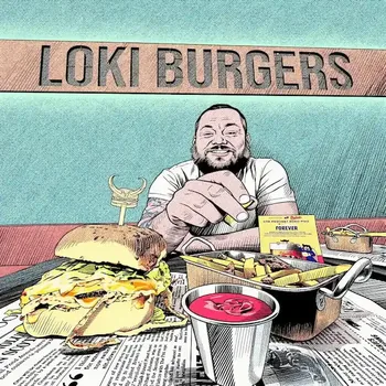Loki Burgers – chef with a burger and fries